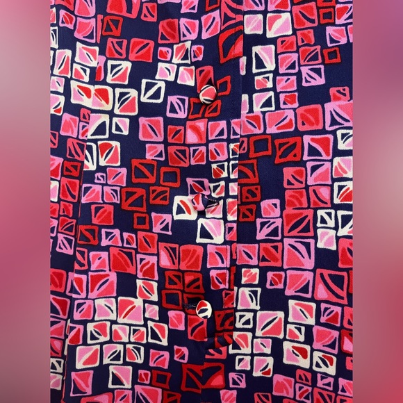 EUC Vintage 60’s - 70’s Abstract Geometric Shirt Dress, Real VTG, No Flaws - Picture 2 of 5